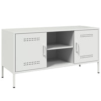 Mobile TV-Credenza TV-Console TV Bianco 100,5x39x50,5 cm in Acciaio 823951