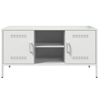 Mobile TV-Credenza TV-Console TV Bianco 100,5x39x50,5 cm in Acciaio 823951