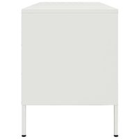 Mobile TV-Credenza TV-Console TV Bianco 100,5x39x50,5 cm in Acciaio 823951