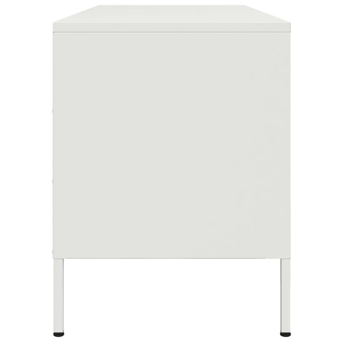 Mobile TV-Credenza TV-Console TV Bianco 100,5x39x50,5 cm in Acciaio 823951
