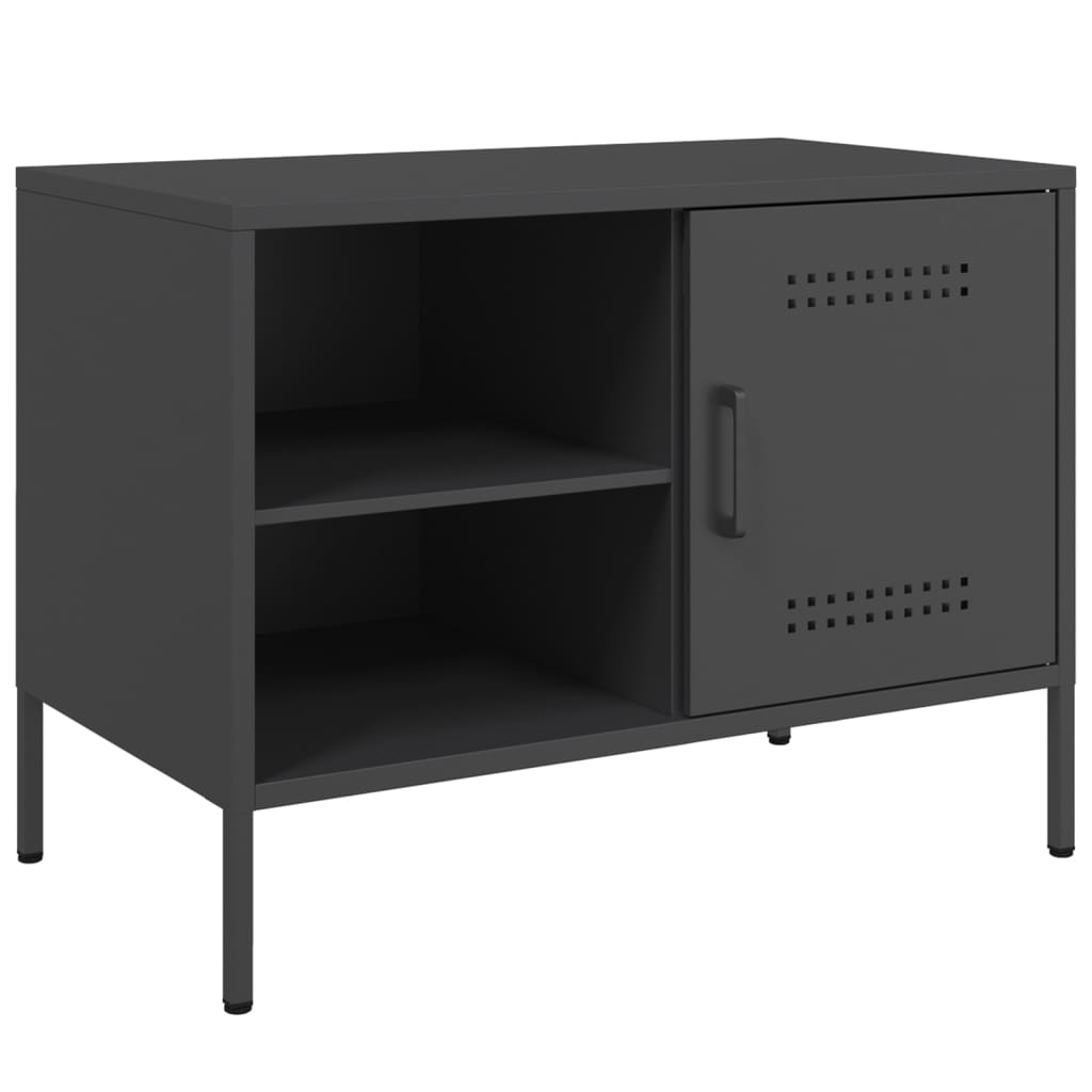 vidaXL Mobili TV 2pz Neri 68x39x50,5 cm in Acciaio