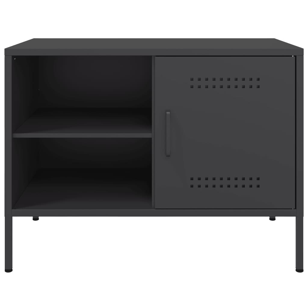vidaXL Mobili TV 2pz Neri 68x39x50,5 cm in Acciaio