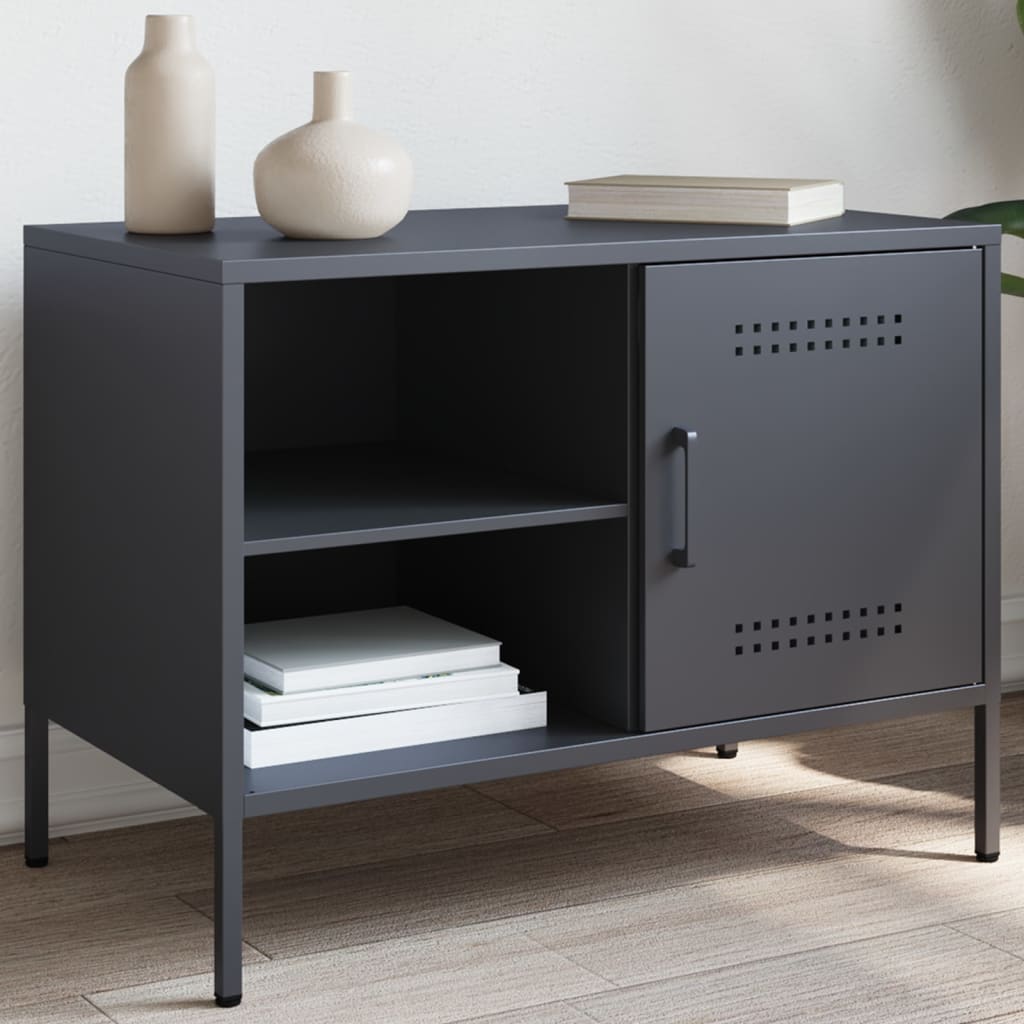 Mobile TV-Credenza TV-Console TV Antracite 68x39x50,5 cm in Acciaio 987210