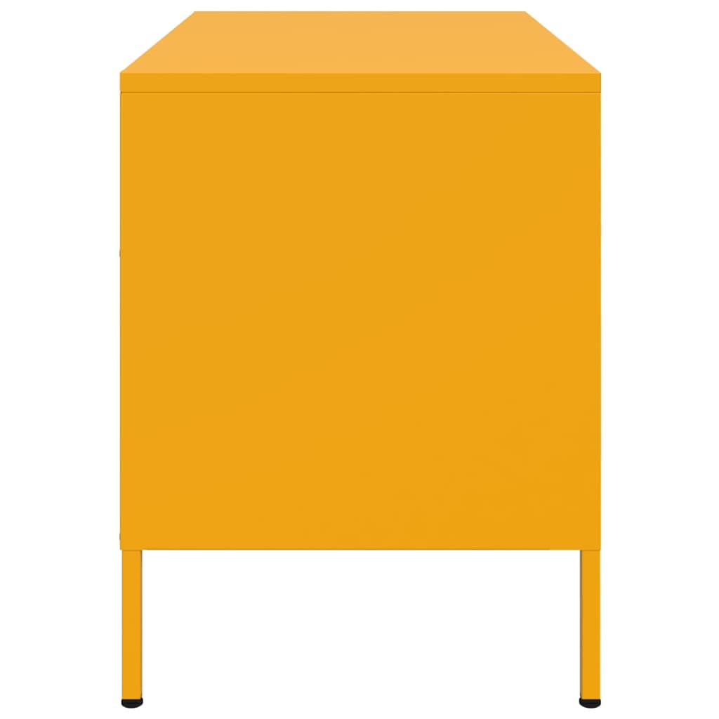 Mobile TV-Credenza TV-Console TV Giallo Senape 68x39x50,5 cm in Acciaio 804863