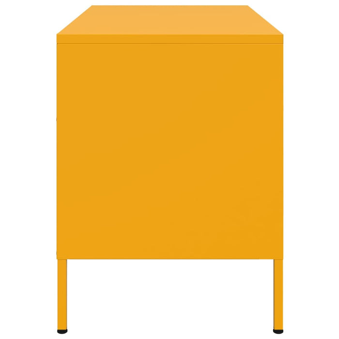 Mobile TV-Credenza TV-Console TV Giallo Senape 68x39x50,5 cm in Acciaio 804863