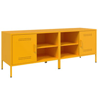 Mobili TV 2 pz Giallo Senape 68x39x50,5 cm in Acciaio 843001