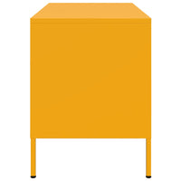 Mobili TV 2 pz Giallo Senape 68x39x50,5 cm in Acciaio 843001