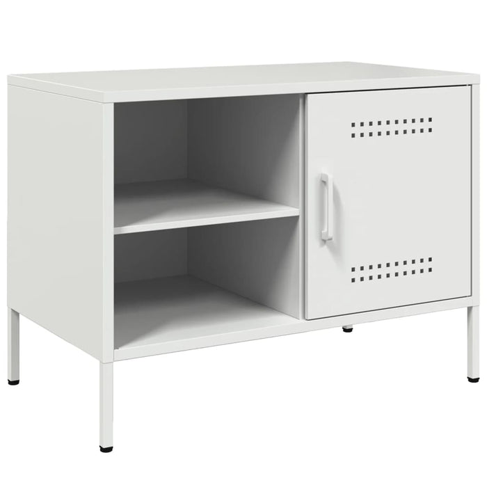 Mobile TV-Credenza TV-Console TV Bianco 68x39x50,5 cm in Acciaio 409538