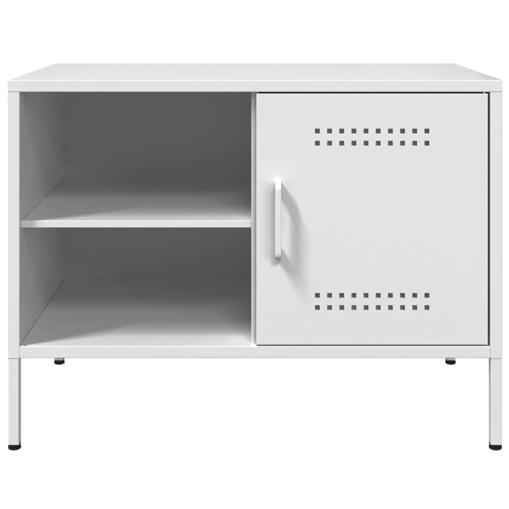 Mobile TV-Credenza TV-Console TV Bianco 68x39x50,5 cm in Acciaio 409538