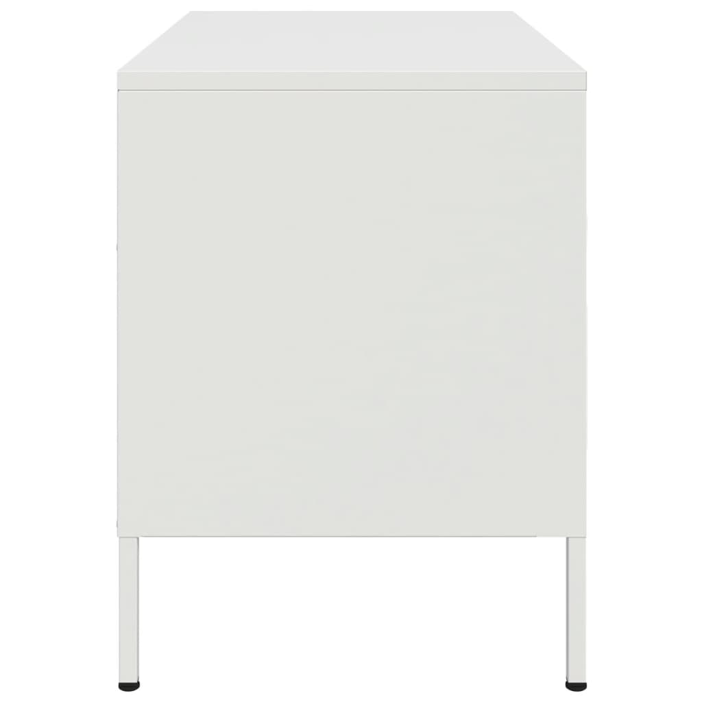 Mobile TV-Credenza TV-Console TV Bianco 68x39x50,5 cm in Acciaio 409538