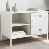Mobile TV-Credenza TV-Console TV Bianco 68x39x50,5 cm in Acciaio 409538