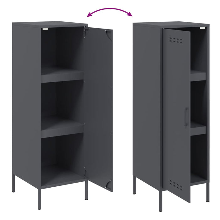 Credenza Antracite 36x39x113 cm in Acciaio 843008