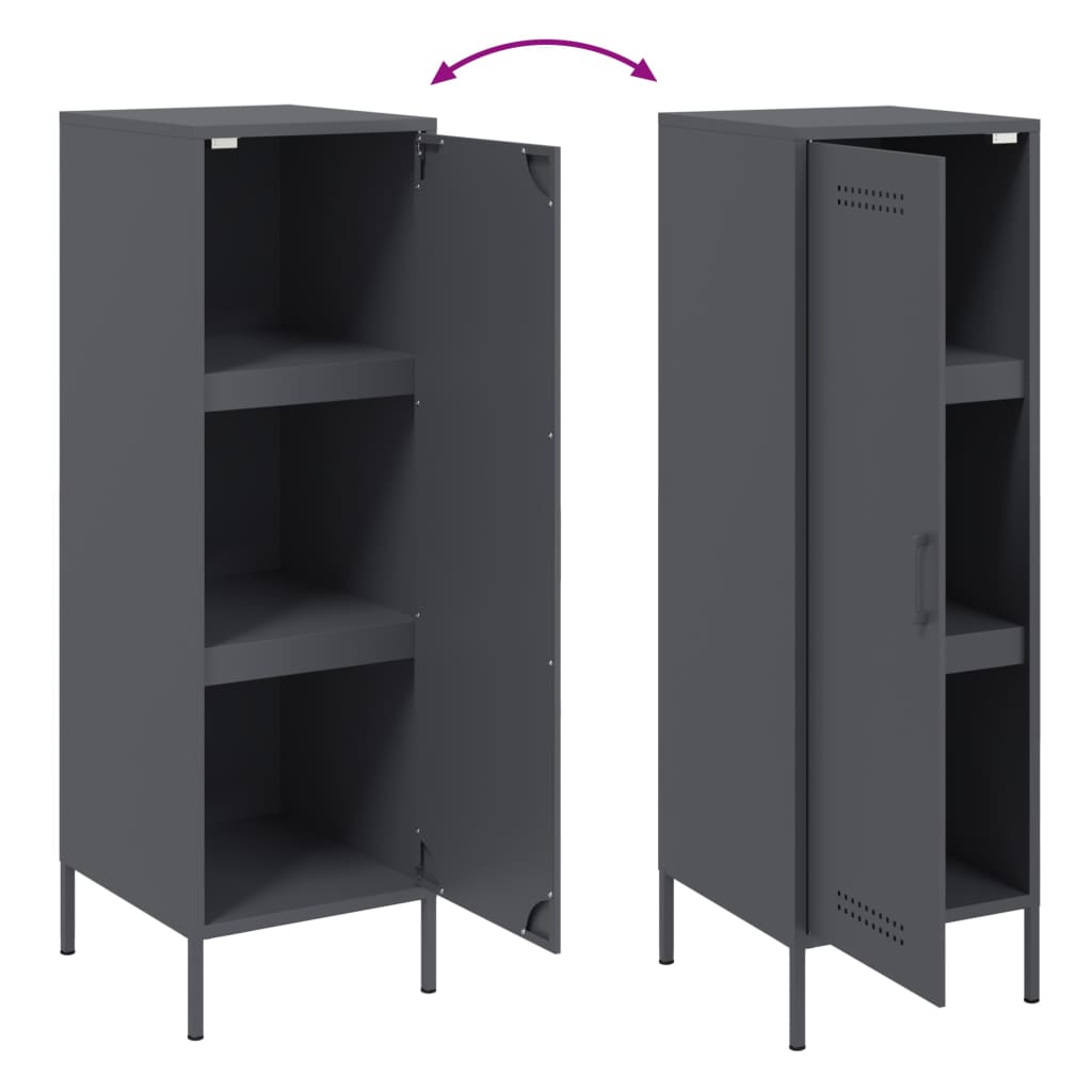 vidaXL Credenza Antracite 36x39x113 cm in Acciaio