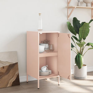 vidaXL Credenza Rosa 36x39x79 cm in Acciaio
