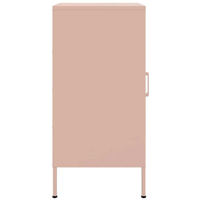 vidaXL Credenza Rosa 36x39x79 cm in Acciaio