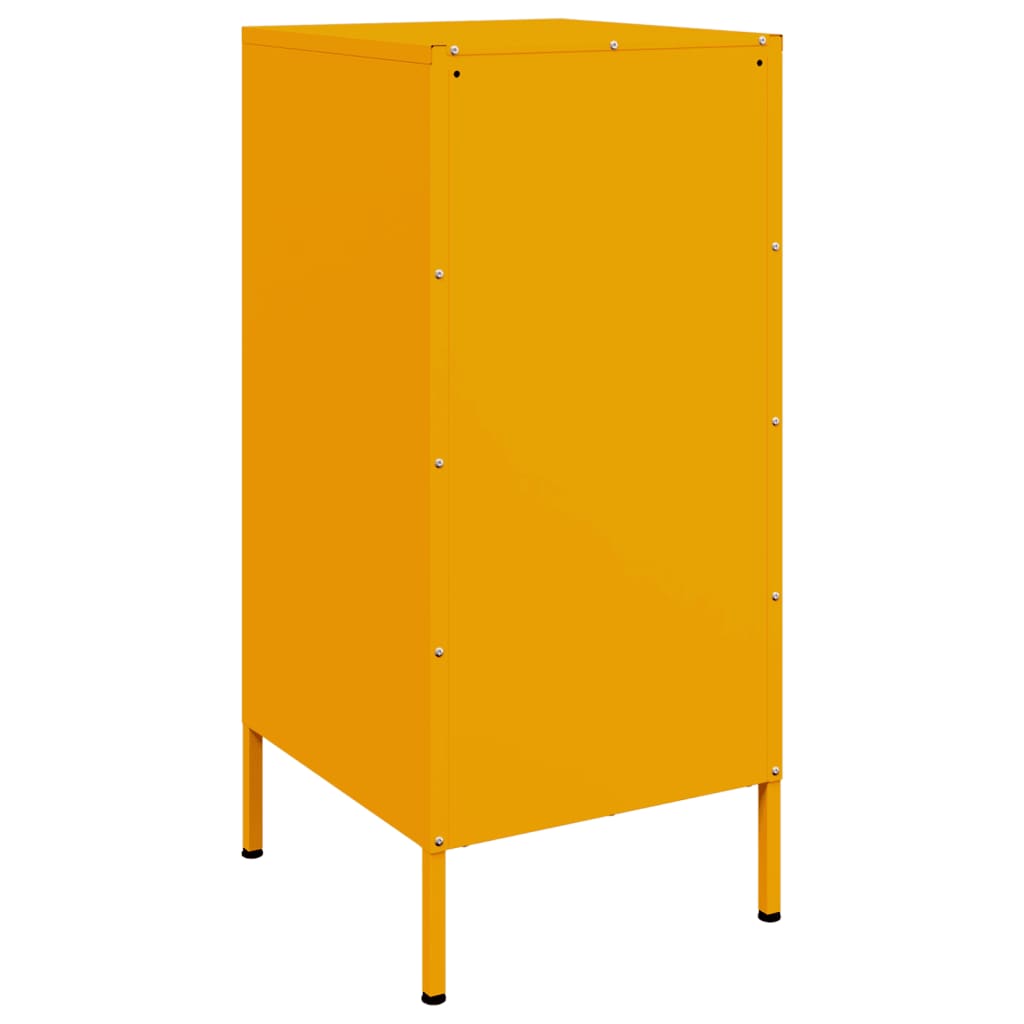 Credenze 2 pz Giallo Senape 36x39x79 cm in Acciaio 843019