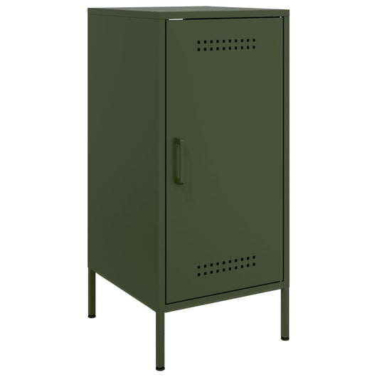 vidaXL Credenza Verde Oliva 36x39x79 cm in Acciaio