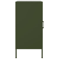 vidaXL Credenza Verde Oliva 36x39x79 cm in Acciaio