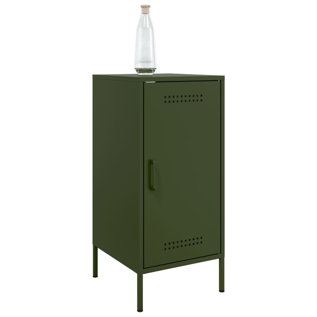 Credenze 2 pz Verde Oliva 36x39x79 cm Acciaio 843021