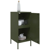 vidaXL Credenze 2 pz Verde Oliva 36x39x79 cm Acciaio