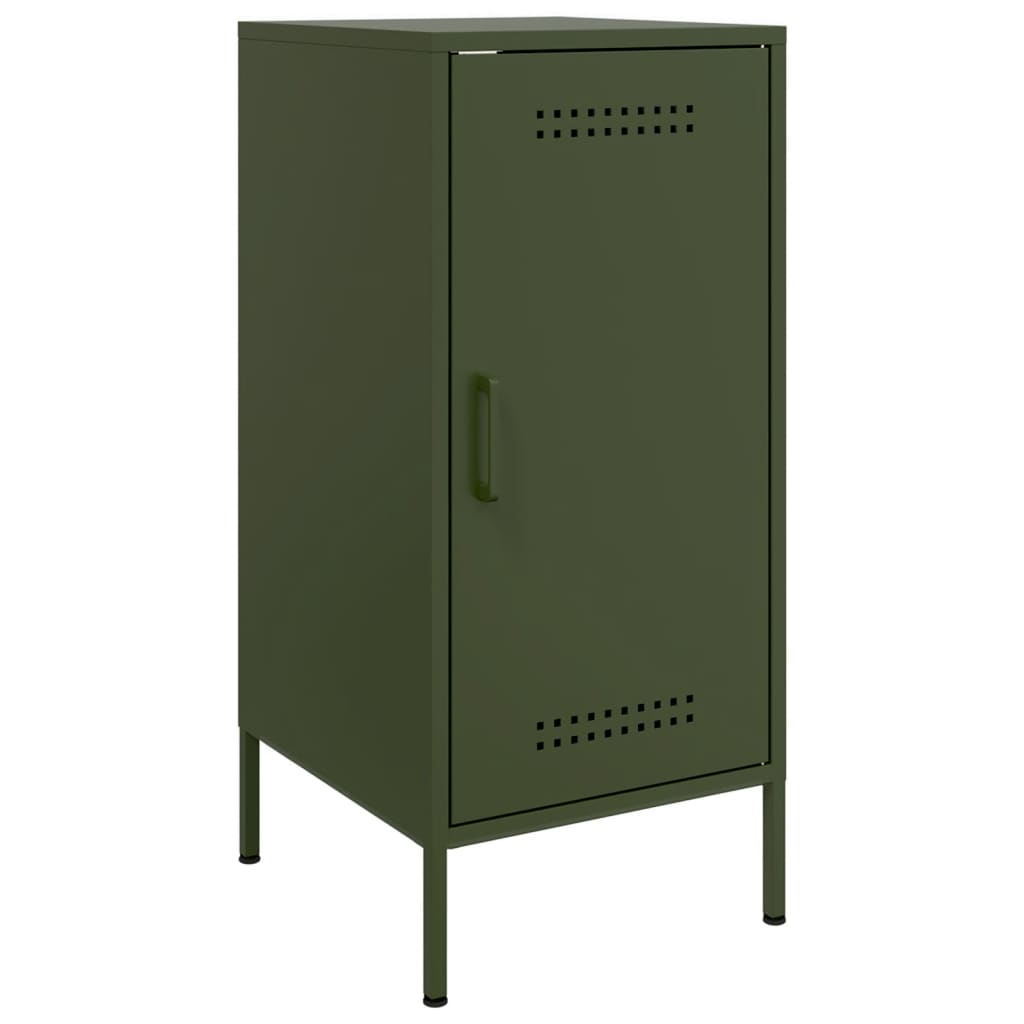 vidaXL Credenze 2 pz Verde Oliva 36x39x79 cm Acciaio