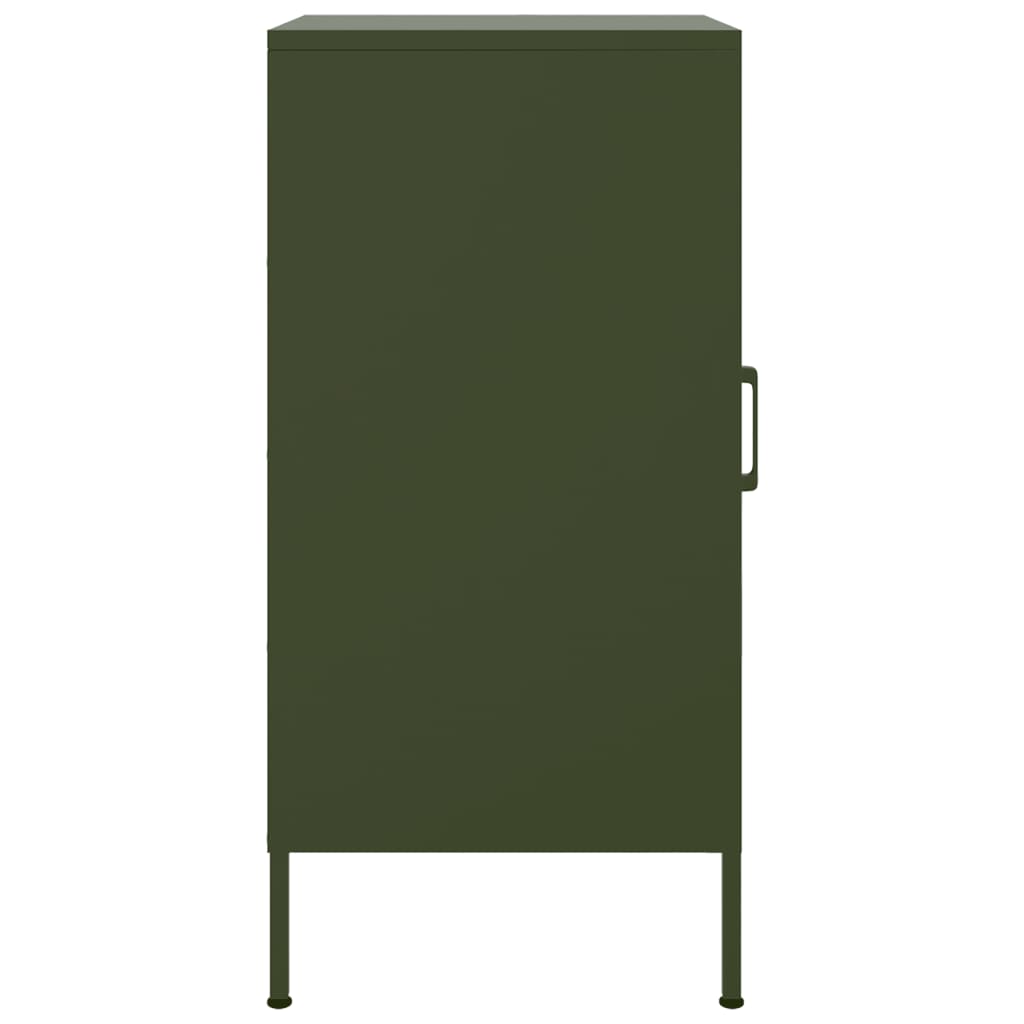 Credenze 2 pz Verde Oliva 36x39x79 cm Acciaio 843021