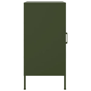 vidaXL Credenze 2 pz Verde Oliva 36x39x79 cm Acciaio