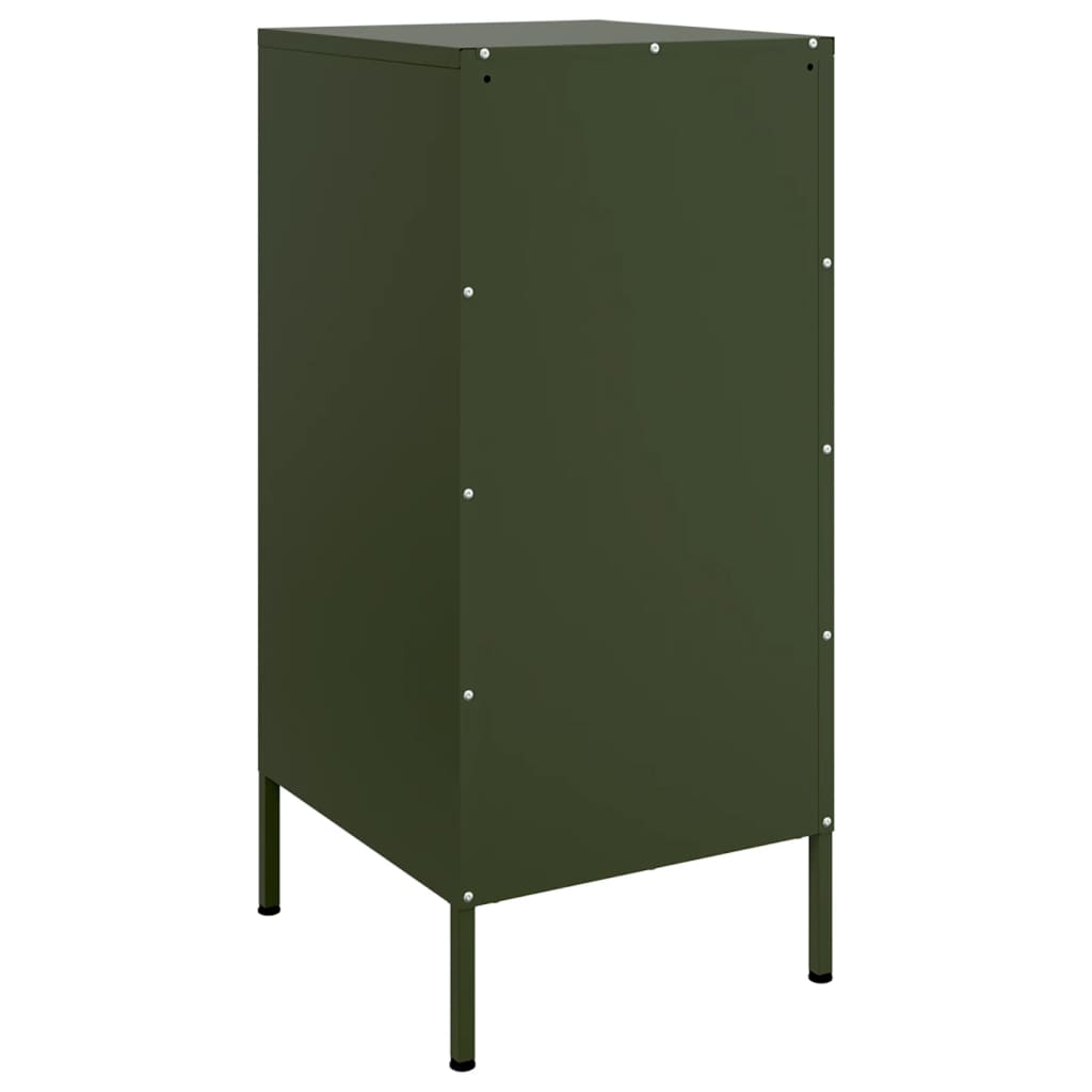 Credenze 2 pz Verde Oliva 36x39x79 cm Acciaio 843021