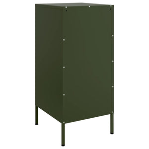 vidaXL Credenze 2 pz Verde Oliva 36x39x79 cm Acciaio