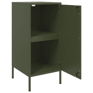Credenze 2 pz Verde Oliva 36x39x79 cm Acciaio 843021
