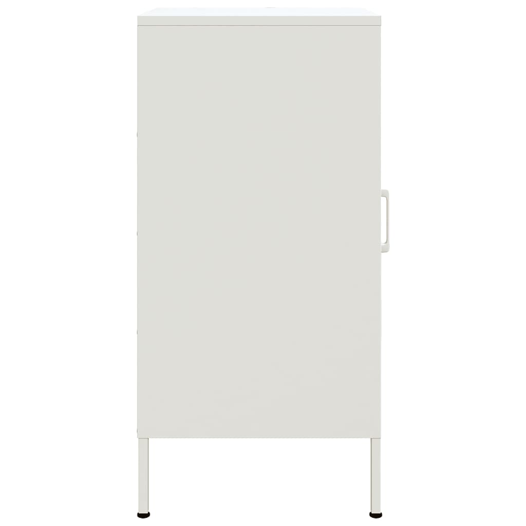 vidaXL Credenze 2 pz Bianche 36x39x79 cm in Acciaio