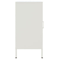 vidaXL Credenze 2 pz Bianche 36x39x79 cm in Acciaio