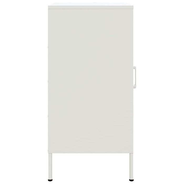vidaXL Credenze 2 pz Bianche 36x39x79 cm in Acciaio