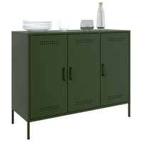Credenza Verde Oliva 100,5x39x79 cm in Acciaio 843028