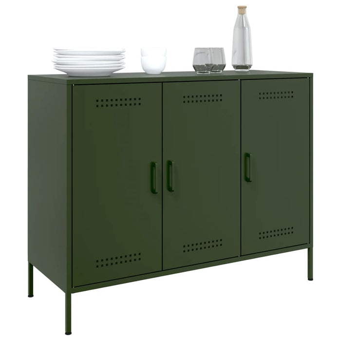 Credenza Verde Oliva 100,5x39x79 cm in Acciaio 843028