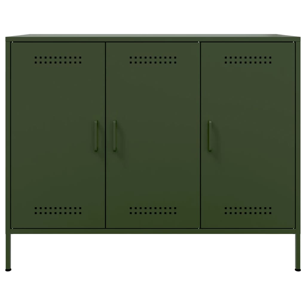 Credenza Verde Oliva 100,5x39x79 cm in Acciaio 843028