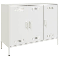vidaXL Credenza Bianca 100,5x39x79 cm in Acciaio
