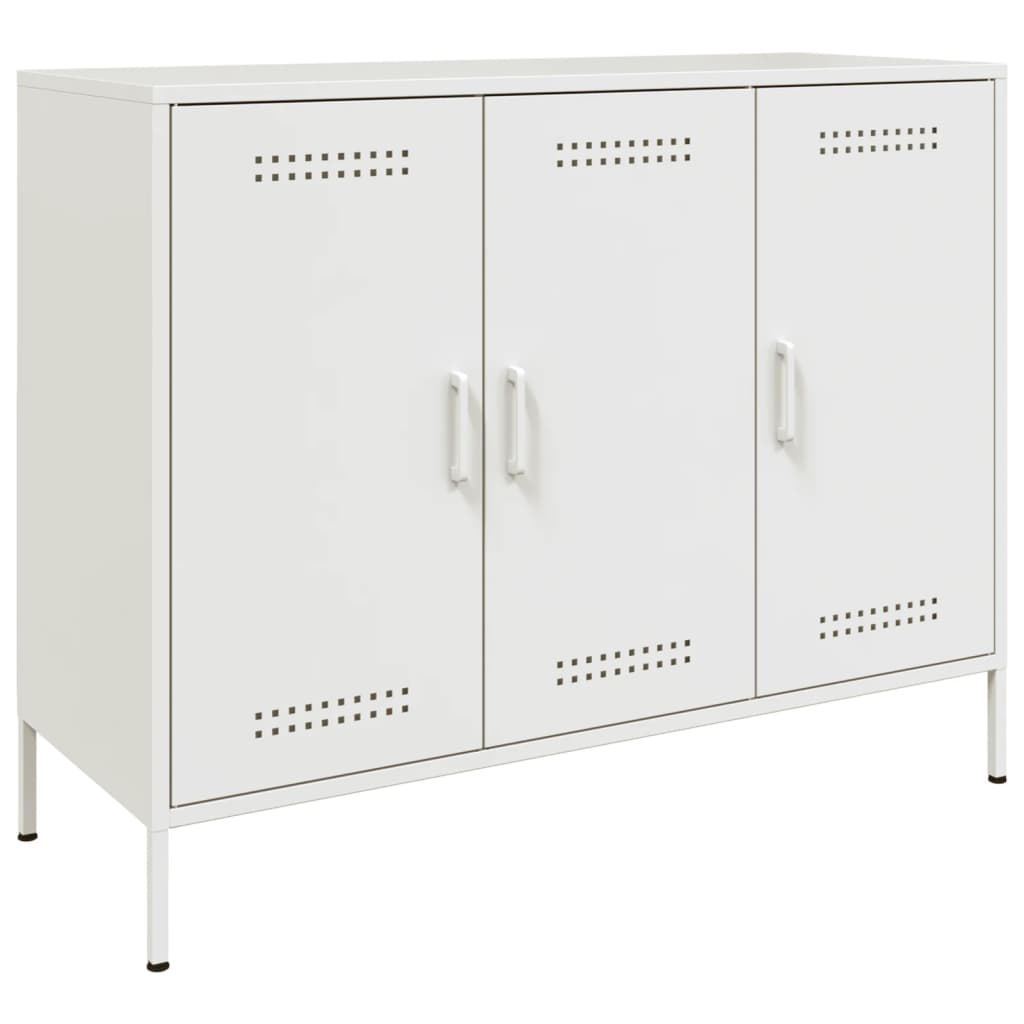 Credenza Bianca 100,5x39x79 cm in Acciaio 843029