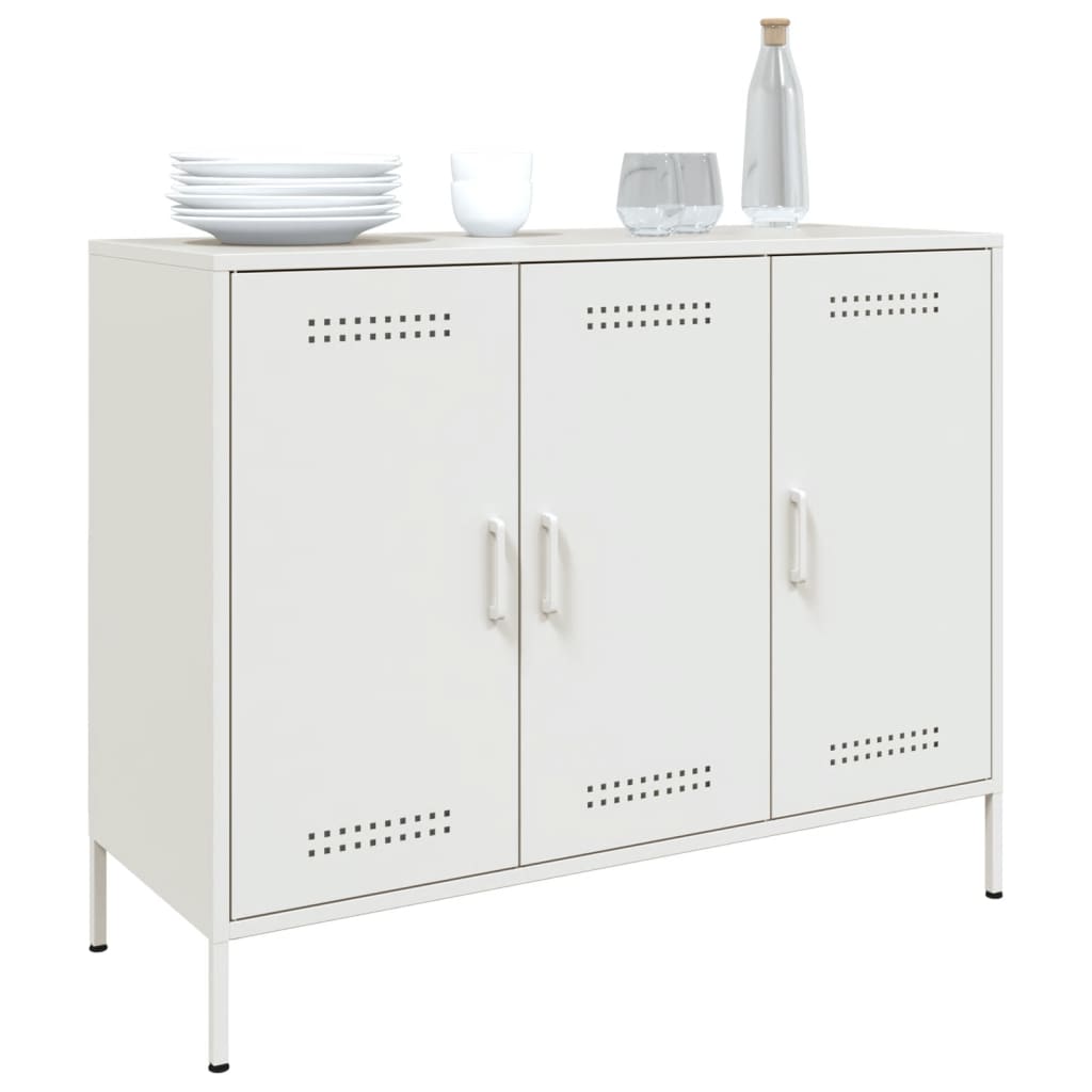 Credenza Bianca 100,5x39x79 cm in Acciaio 843029