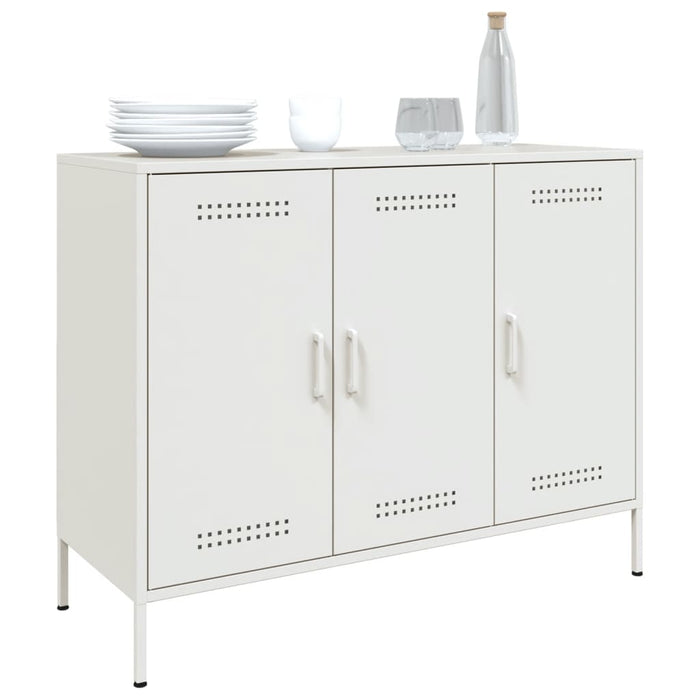 Credenza Bianca 100,5x39x79 cm in Acciaio 843029