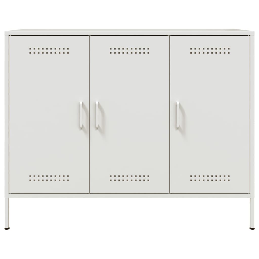 Credenza Bianca 100,5x39x79 cm in Acciaio 843029