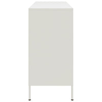 vidaXL Credenza Bianca 100,5x39x79 cm in Acciaio