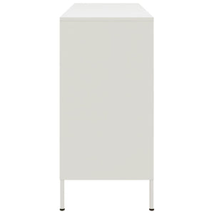 vidaXL Credenza Bianca 100,5x39x79 cm in Acciaio