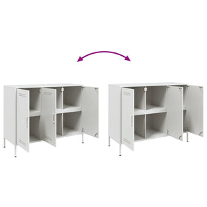 Credenza Bianca 100,5x39x79 cm in Acciaio 843029