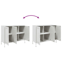 vidaXL Credenza Bianca 100,5x39x79 cm in Acciaio