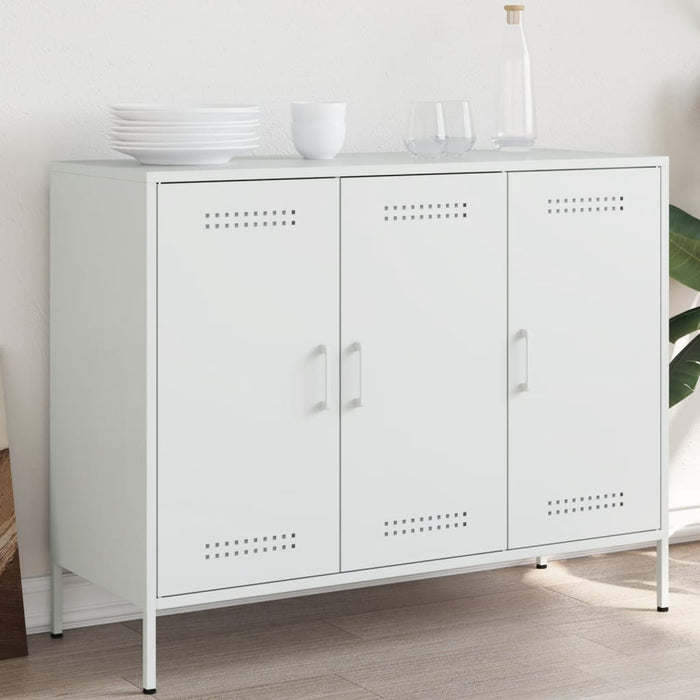 Credenza Bianca 100,5x39x79 cm in Acciaio 843029