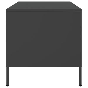 Tavolino da Salotto Nero 68x50x50,5 cm in Acciaio 843030