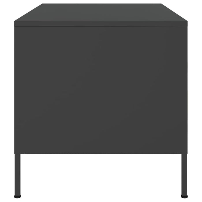 Tavolino da Salotto Nero 68x50x50,5 cm in Acciaio 843030