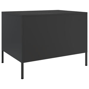 Tavolino da Salotto Nero 68x50x50,5 cm in Acciaio 843030