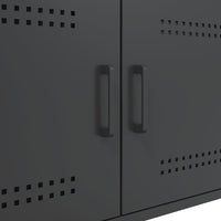 Tavolino da Salotto Nero 68x50x50,5 cm in Acciaio